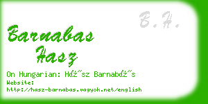 barnabas hasz business card